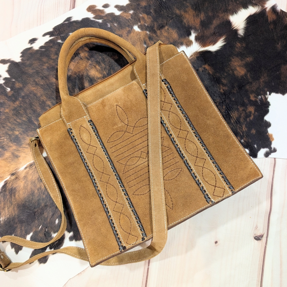 American Darling Suede Boot Stitch Bag